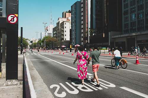 person people walking on street human