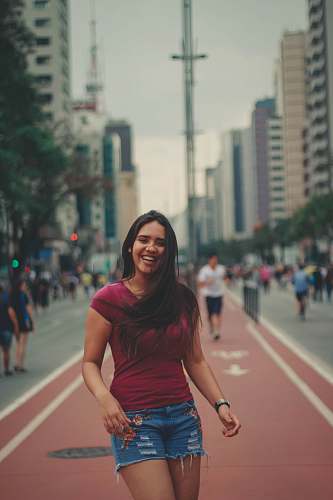 people woman in middle of street human
