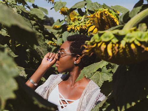 human women's white top people