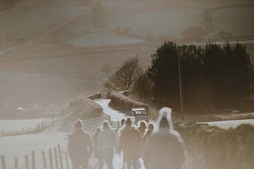edale people walking on pathway near vehicle united kingdom