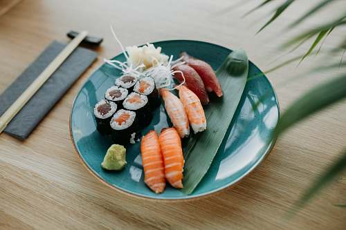food sushi on plate wrocław