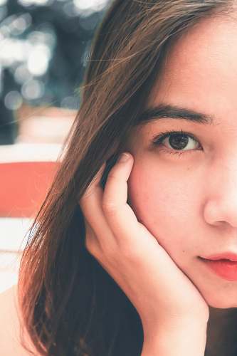 person woman's face face
