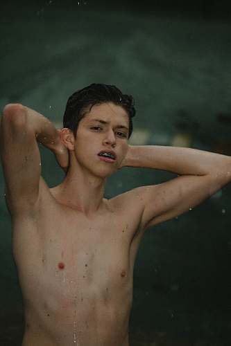 human topless man finger