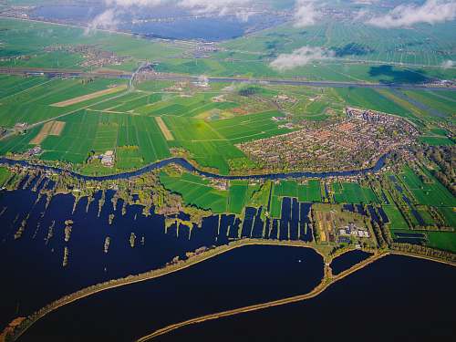 nature aerial view of green field aerial view