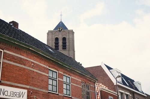architecture brown house roof