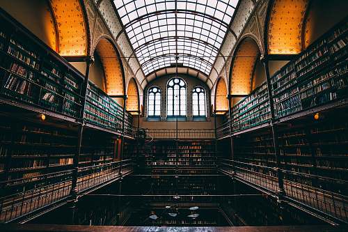 prison photo of library hall book