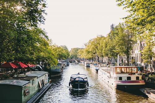outdoors boat on river during daytime canal