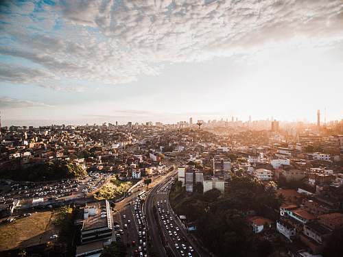 nature skyline aerial city view outdoors