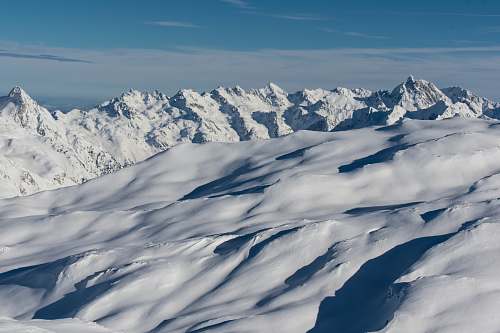 glacier snow covered mountains at daytime ice