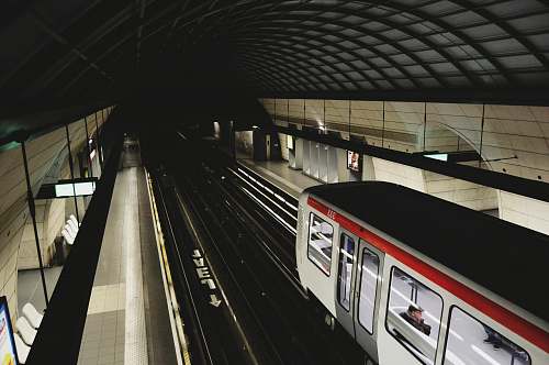 train top view photography of subway transportation