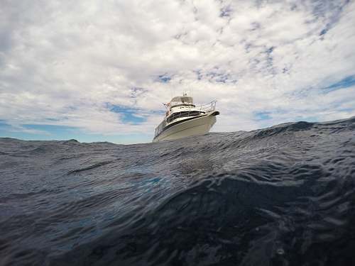 yacht incomming boat boat