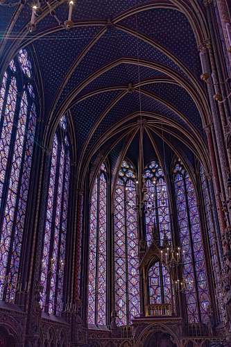 architecture inside concrete church view saint chapelle