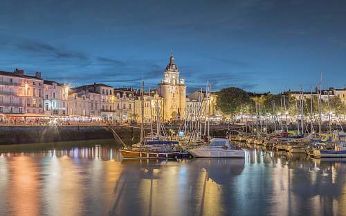 parliament white yacht on dock la rochelle