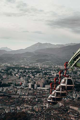 grey aerial photo of building grenoble