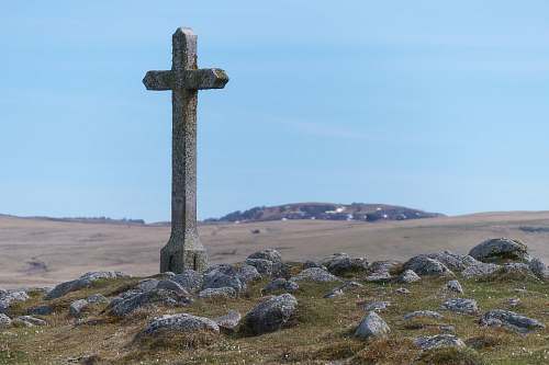 cross view of white cross during daytime symbol