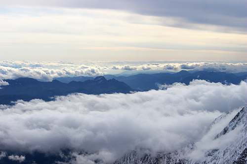 mountain white clouds cloud