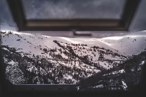 nature hill covered with snow saint-lary-soulan