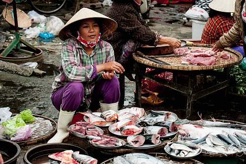 human woman sitting on red chair market