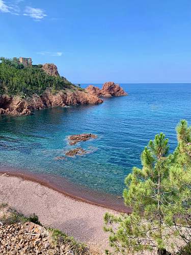 nature seashore with clear blue sea during daytime france