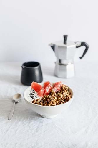 meal food in bowl breakfast
