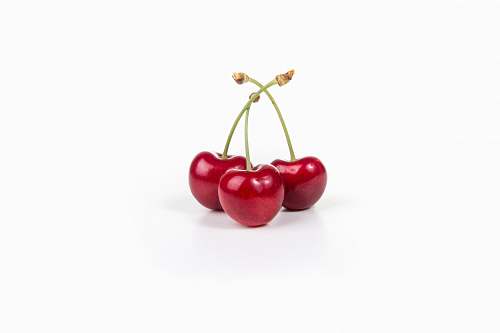 fruit three red cherries cherry