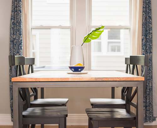 table brown dining table and four chairs dining table