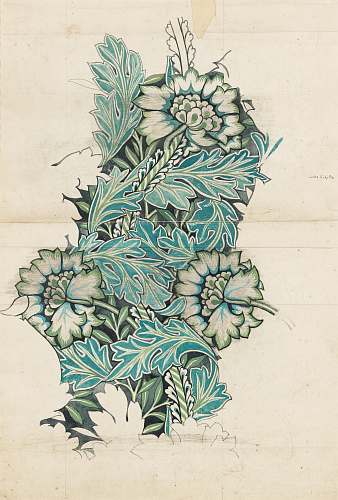 graphics green and white floral wall decor floral design