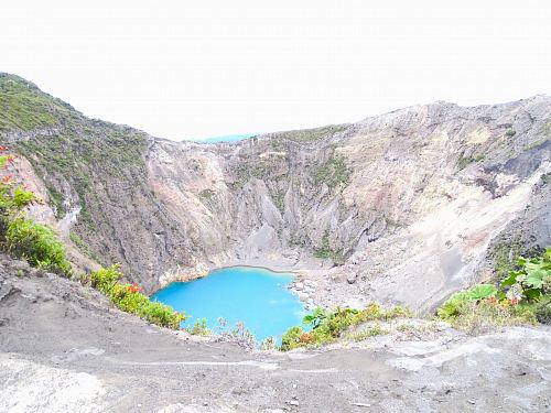 body of water between mountains