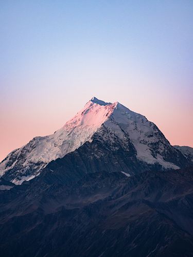 ice-capped mountain at daytime