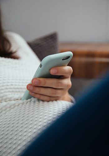 person using phone