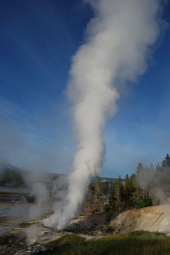 smoking near mountain