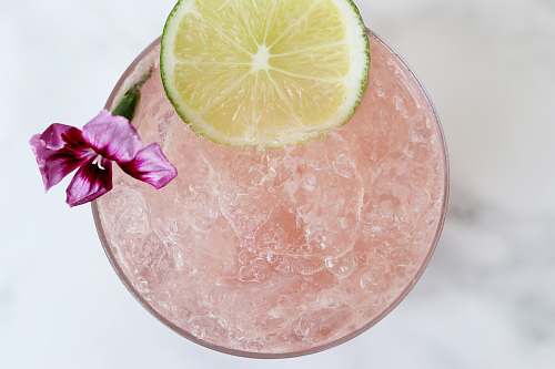food sliced lime on glass citrus fruit