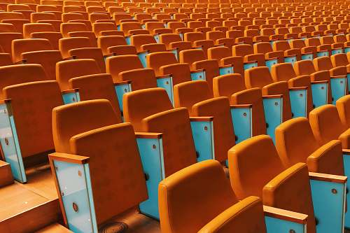 chair orange stadium seats furniture