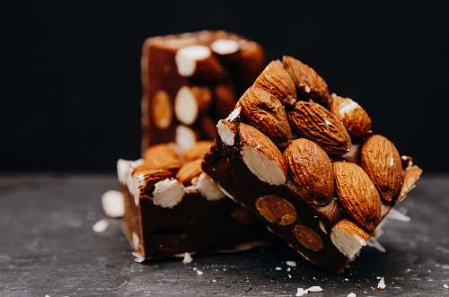 food brown and white chocolate bars almond