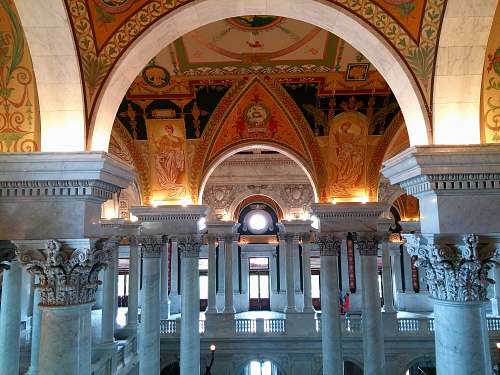 architecture multicolored painted building ceiling washington