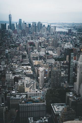 aerial photo of city