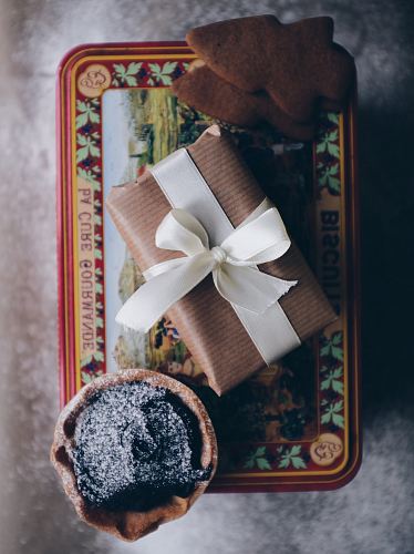 gift box with white ribbon