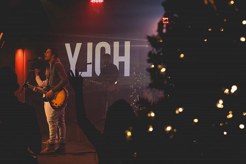 man performing on stage