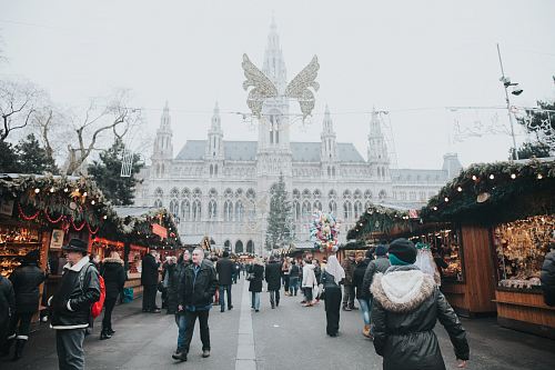 people walking on market