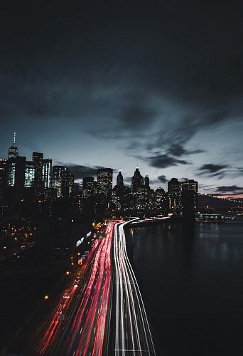 time-lapse photography of city