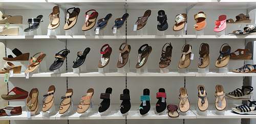 clothing assorted-color footwear display footwear