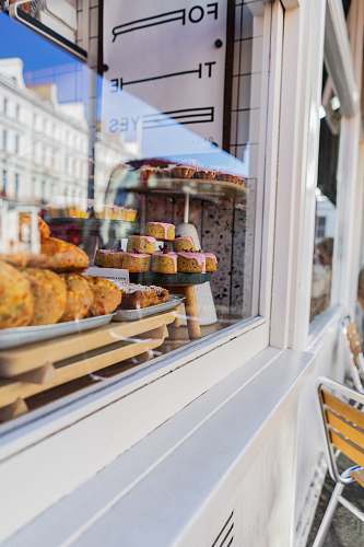 shop breads in display counter food