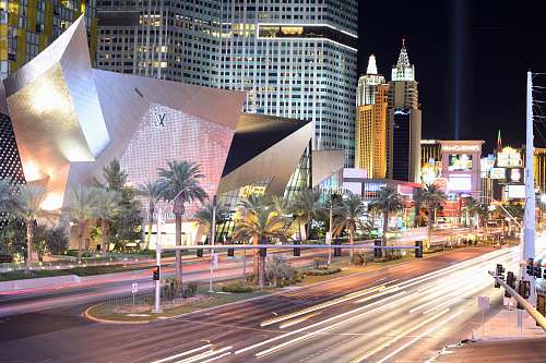 road buildings near road las vegas