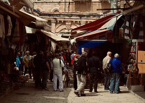 person people at the market market
