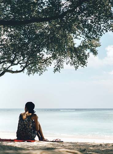 person woman beside tree human