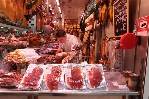 person man slicing raw meat human