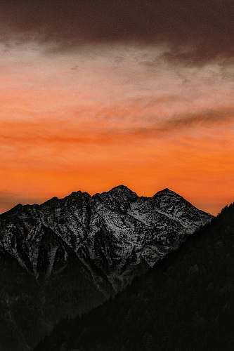 nature mountain summit during sunset dawn