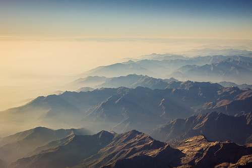 nature mountains with fog mountain range