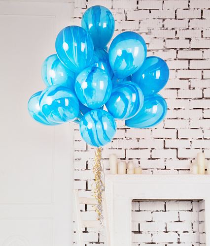 blue balloons home decor