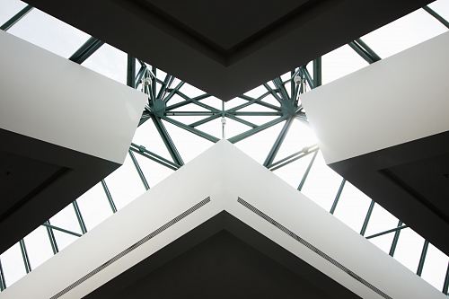 man's eye view of tower